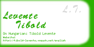 levente tibold business card